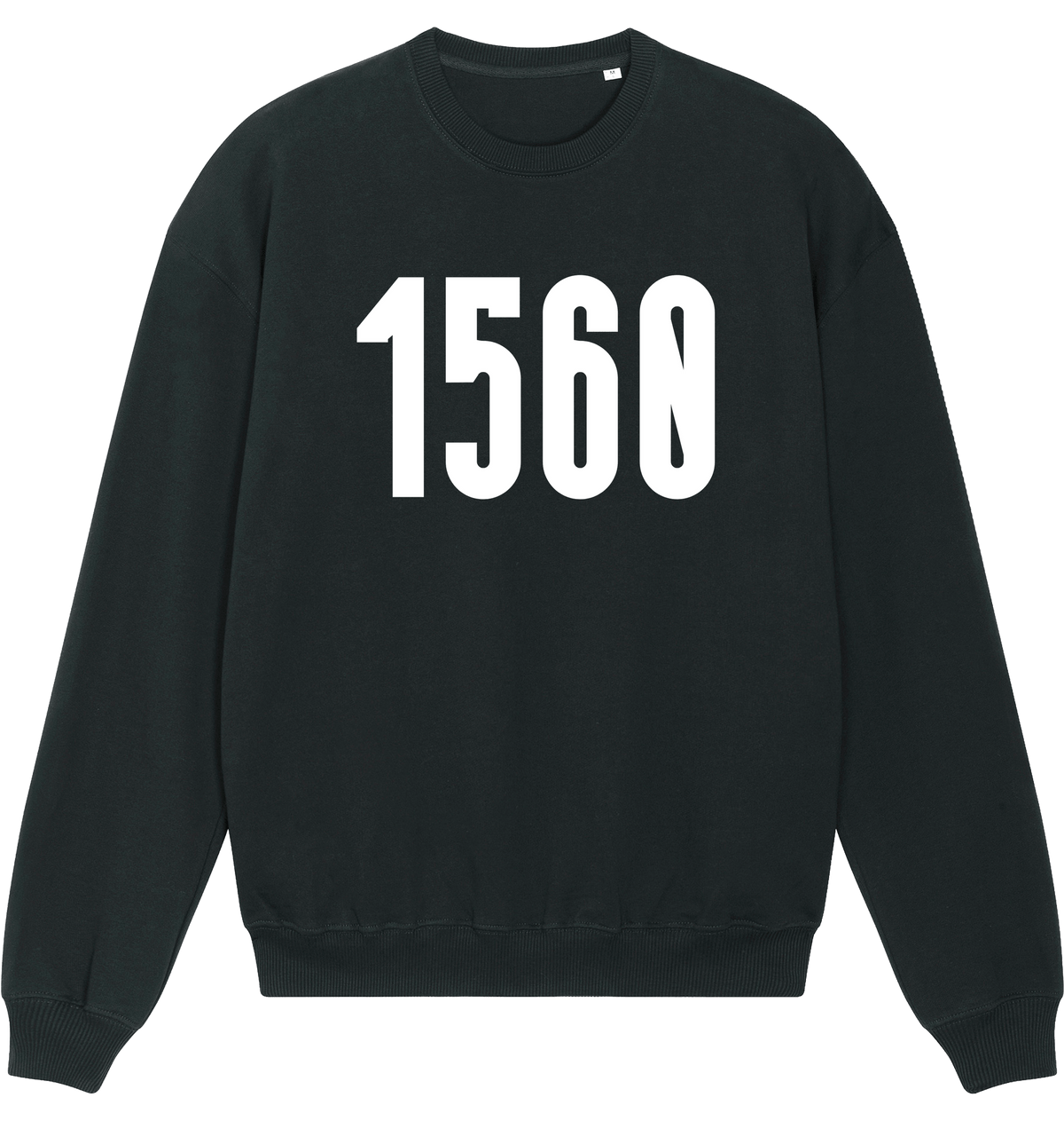 Black Printed Sweater Front