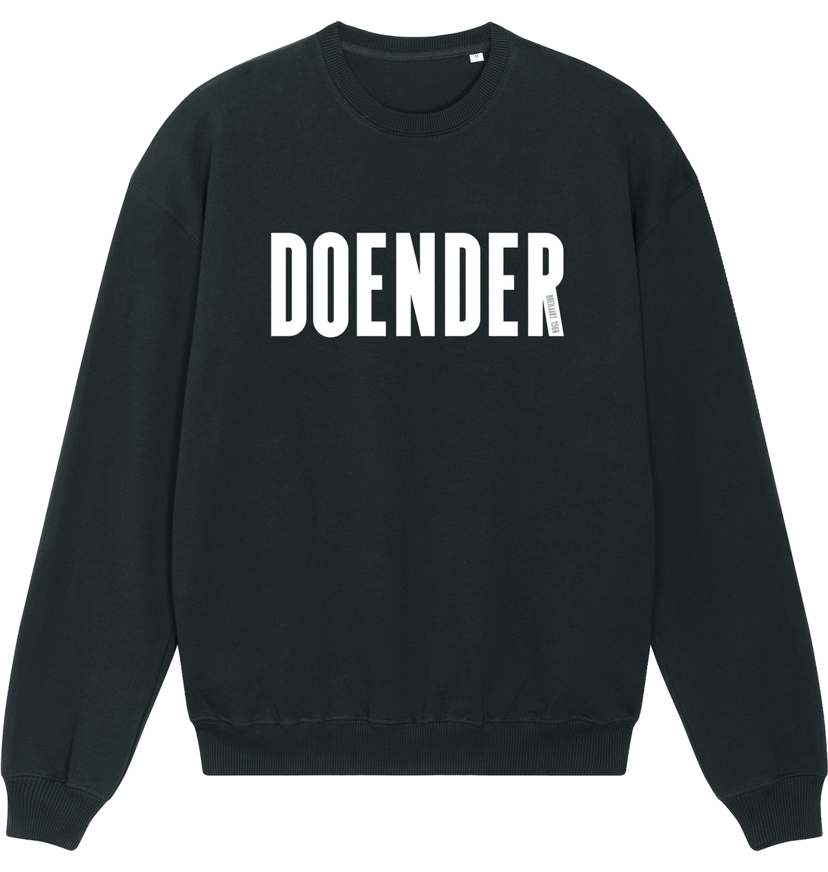 Black Printed Sweater Front