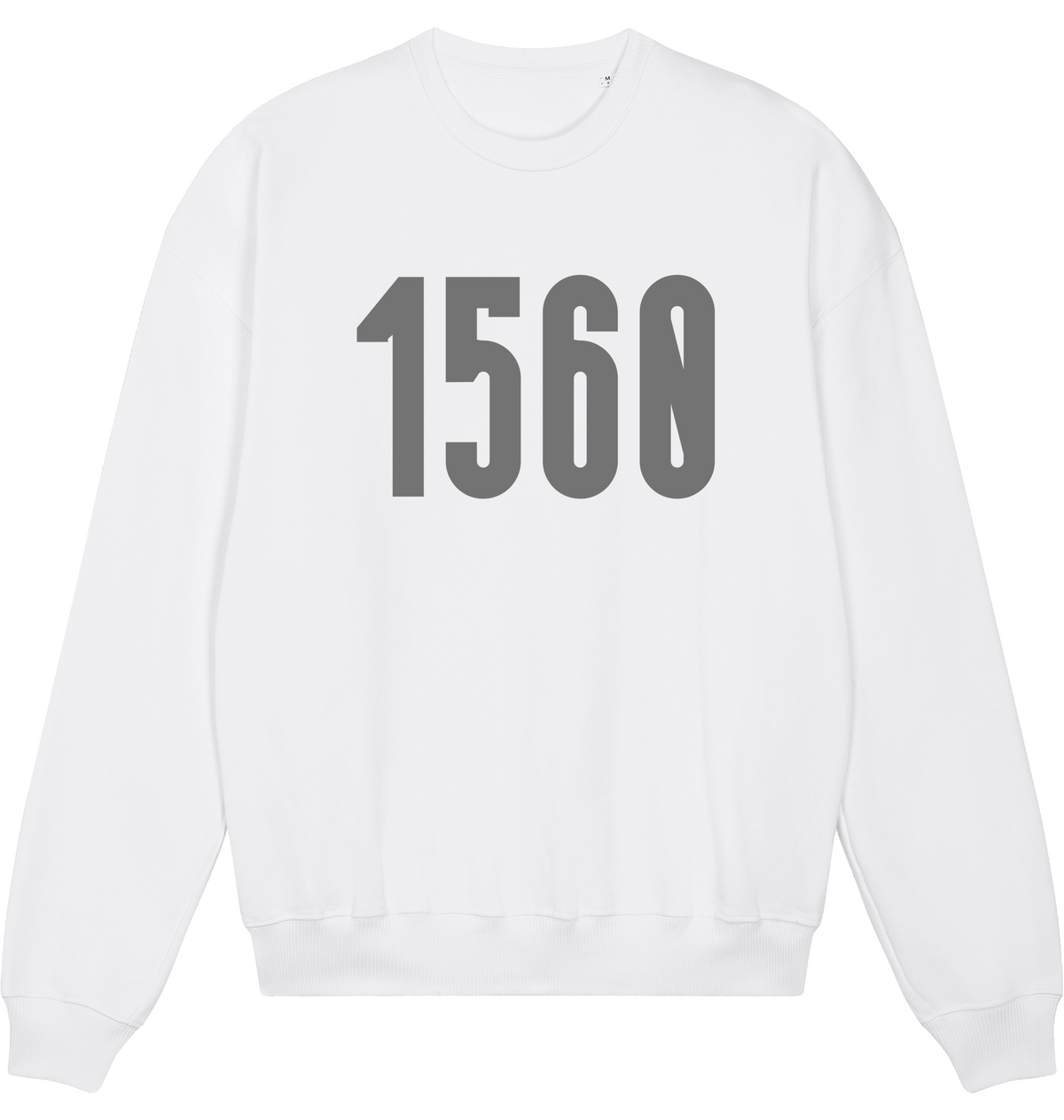 White Printed Sweater Front