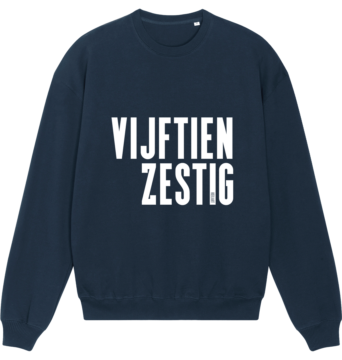 French Navy Printed Sweater Front