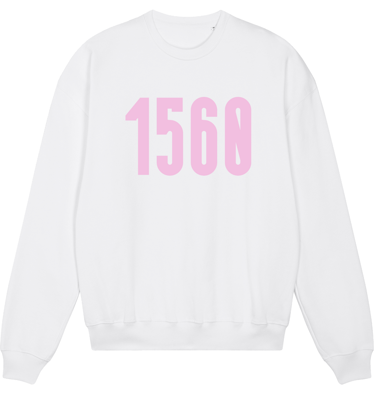 White Printed Sweater Front
