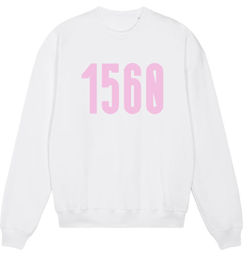 White Printed Sweater Front