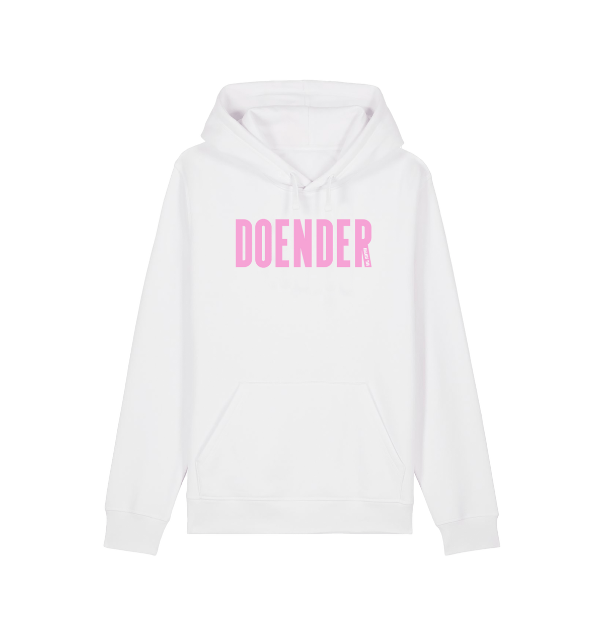 White Printed Hoody Front