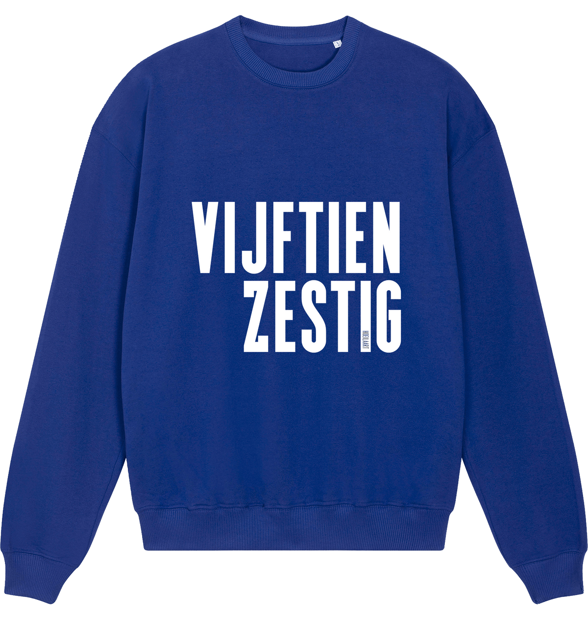 Worker Blue Printed Sweater Front