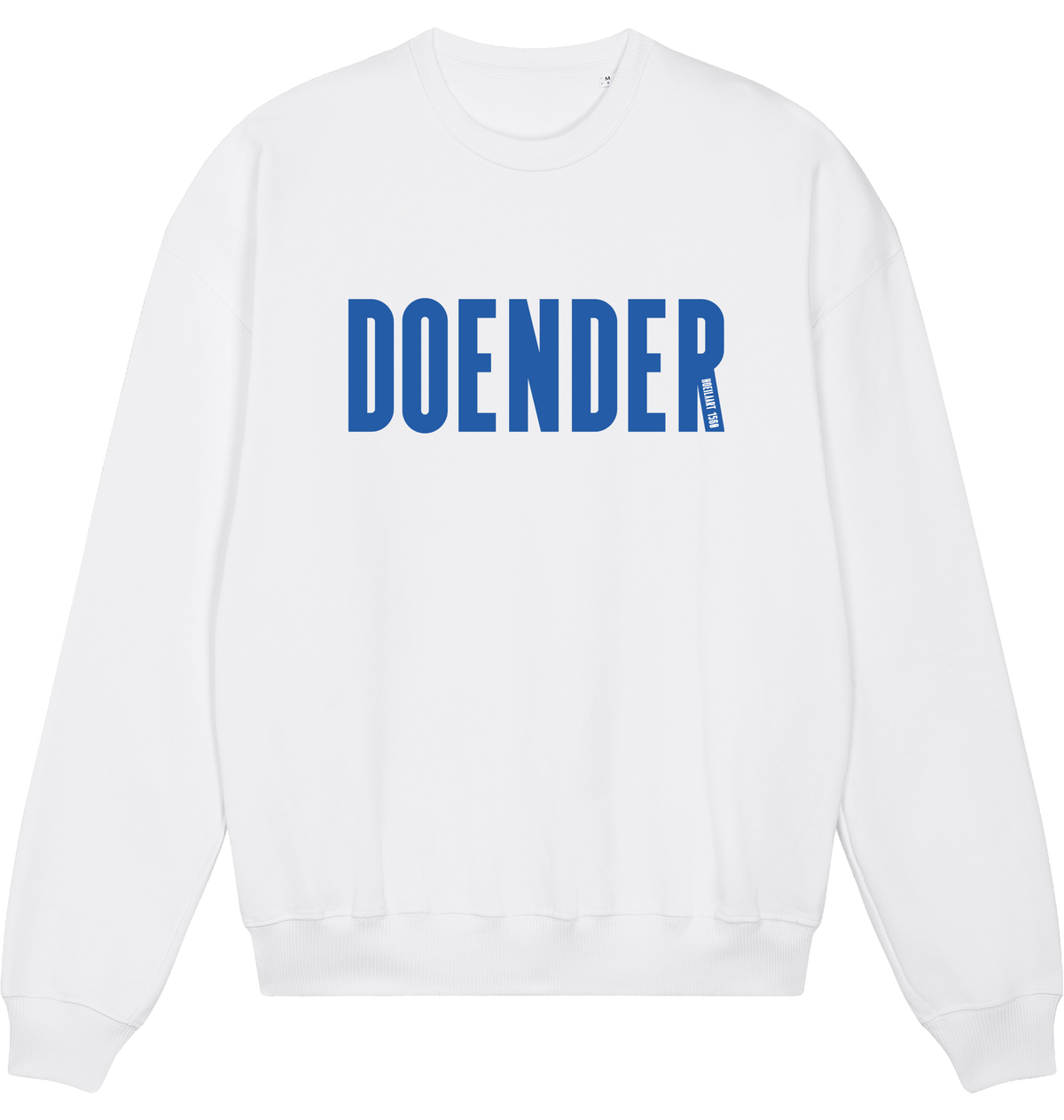 White Printed Sweater Front