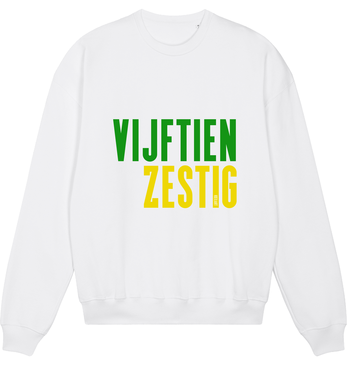 White Printed Sweater Front