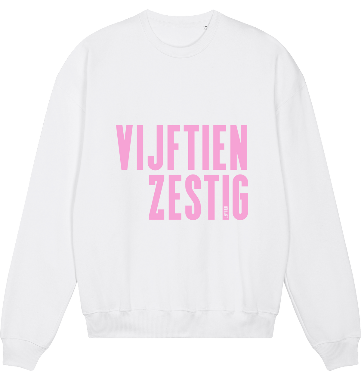 White Printed Sweater Front