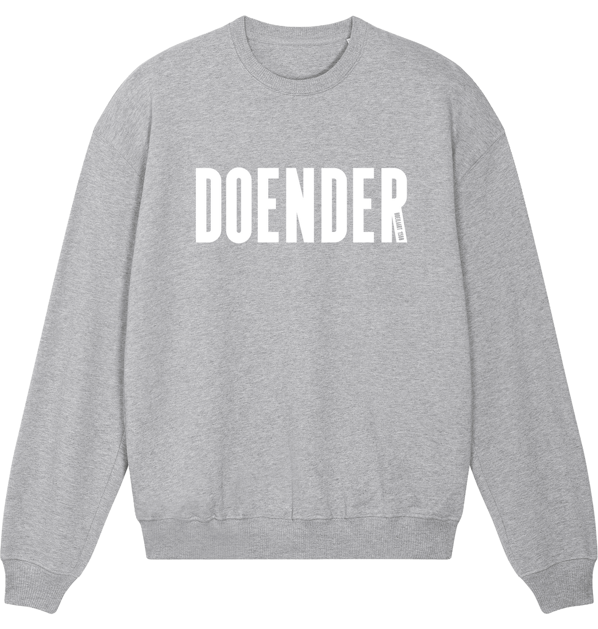 Heather Grey Printed Sweater Front