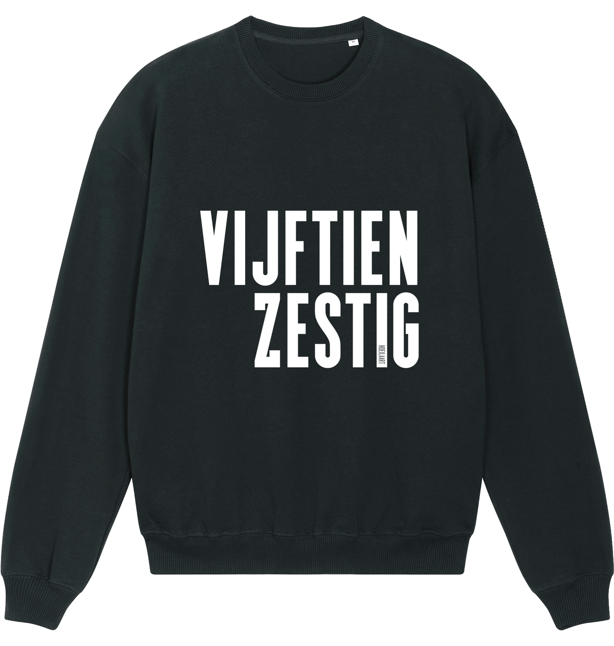 Black Printed Sweater Front