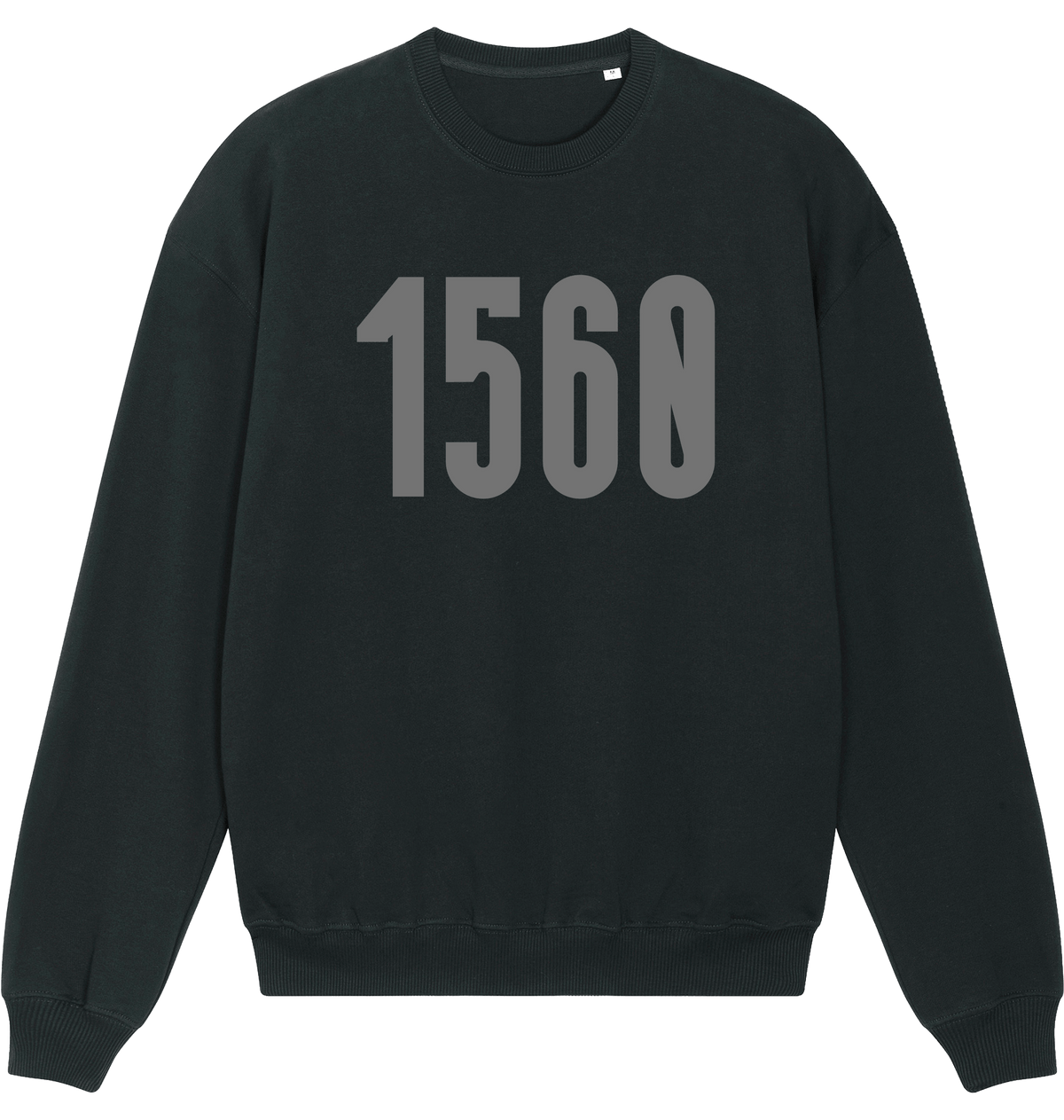 Black Printed Sweater Front