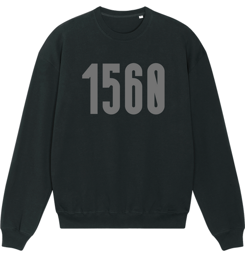 Black Printed Sweater Front