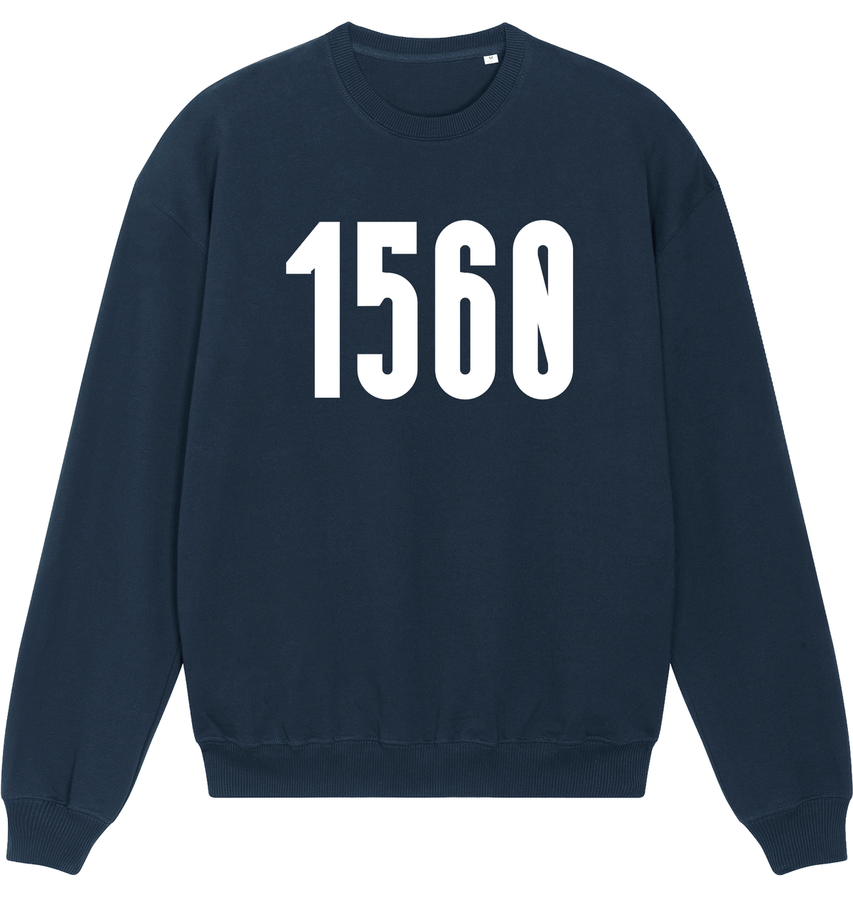 French Navy Printed Sweater Front