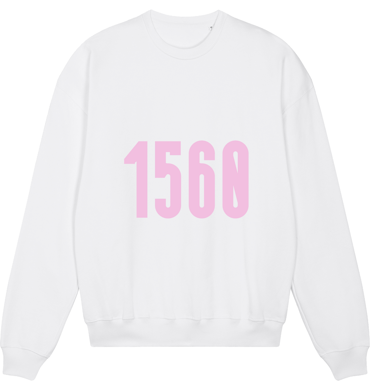 White Printed Sweater Front