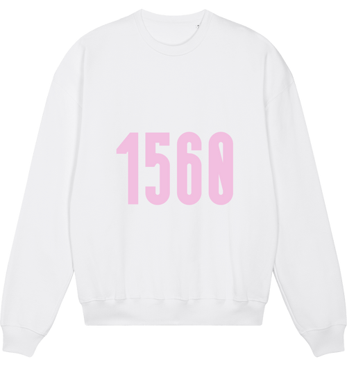 White Printed Sweater Front